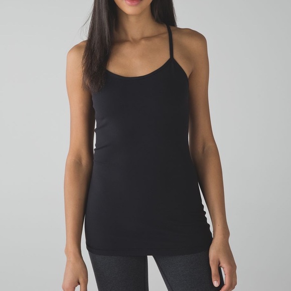 lululemon athletica Tops - Lululemon Power Y Tank Top Luon Black Size 6